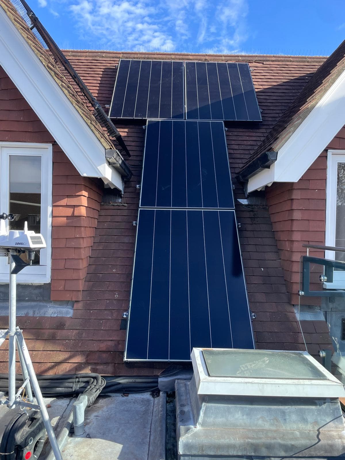 Solar panels installed on UK residential roof